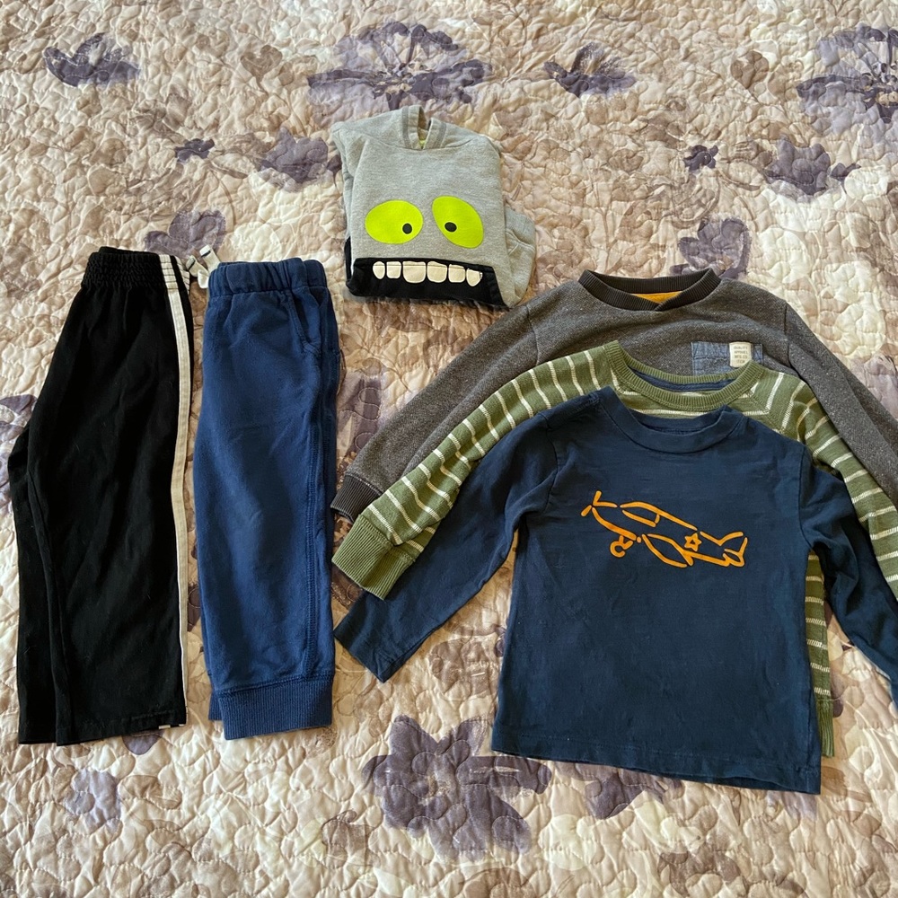 Boys 6 Piece Sweater and Pants Lot